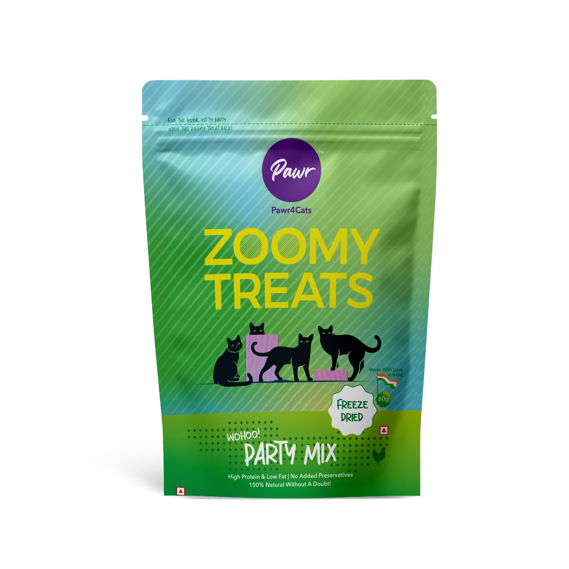 Pawr4Cats | Zoomy Cat Treats | Party Mix Combo | A Mix of Freeze-Dried Chicken Organs | 60gms | No Preservatives (B0CT3HWF86) Amazon Price History, Amazon Price Tracker