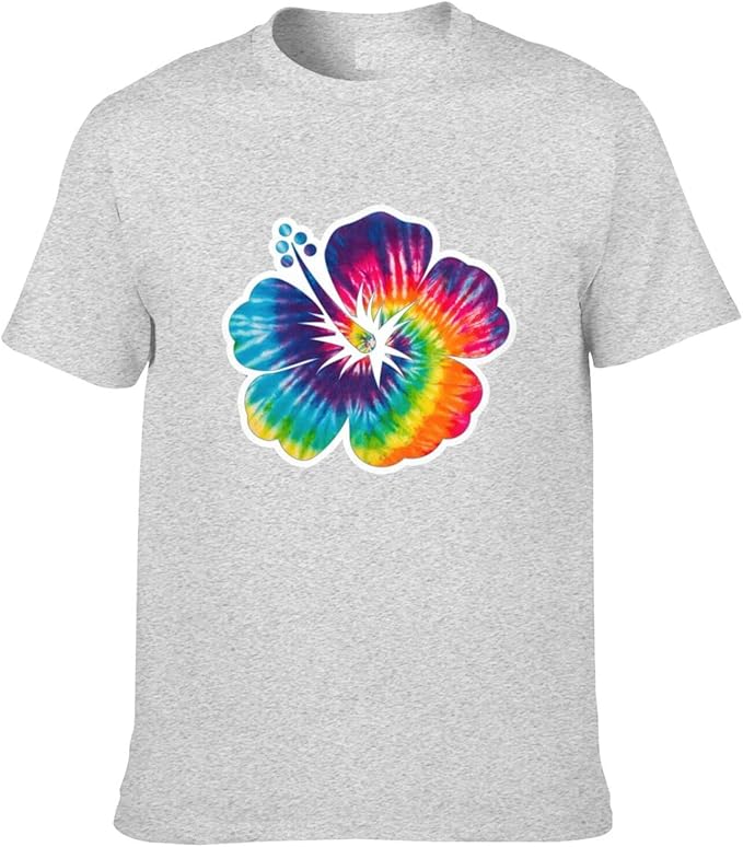 Amazon Co Jp 絞り染めハイビスカスの花 Tシャツ メンズ 夏 おしゃれ 半袖 クルーネック カットソー 純綿 ゆるい レジャー スポーツ トップス カップル 傾向 Tシャツ 親密な 贈り物 ファッション