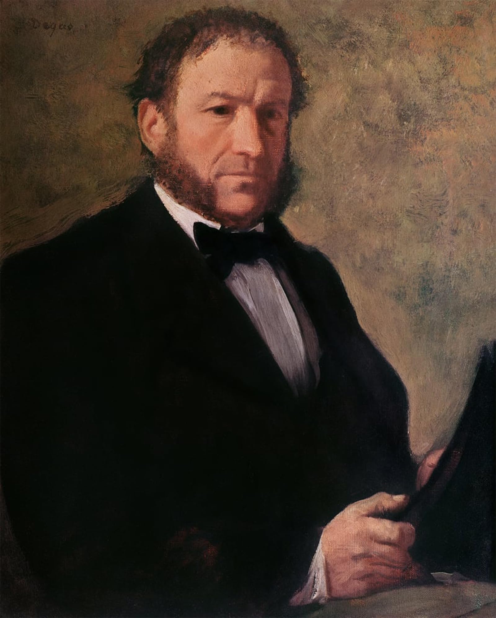 SERENDIPITP Retro Picture Poster Wall Art Pictures Painting Portrait of Monsieur Ruelle by Edgar Degas Wall Art Canvas Print for Wall Decor 60x90cm