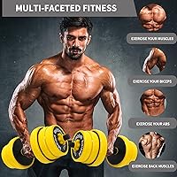 Vista 2 de VIVITORY Dumbbell Sets Adjustable Weights 44 to 66 Lbs Free Weights Dumbbells Set with Connector Neoprene Coating Adjustable Dumbbell Set Dumbbells