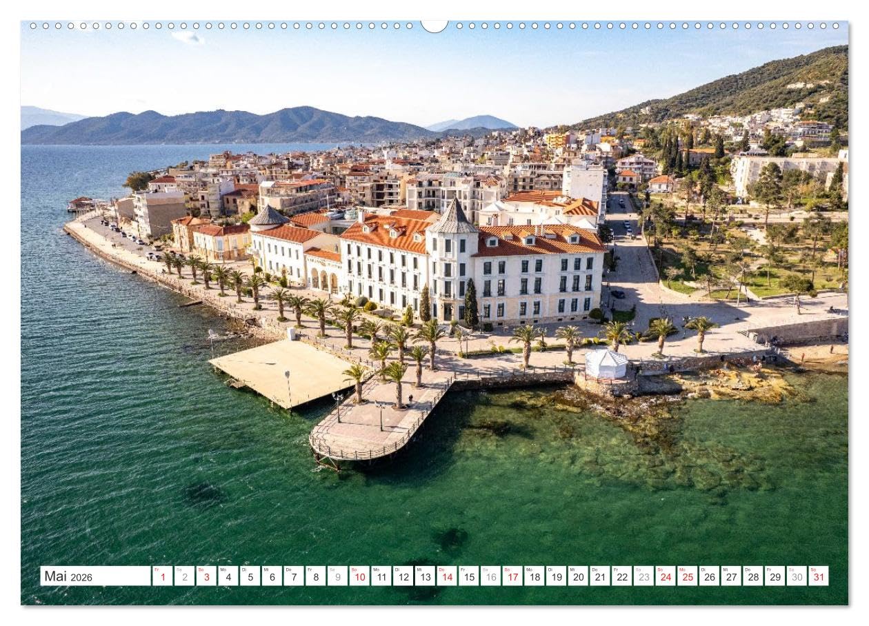 Griechenland - Euböa - Evia (hochwertiger Premium Wandkalender 2026 DIN A2 quer), Kunstdruck in Hochglanz: 12 Monate mit der wunderbaren, aber noch ... griechischen Insel Euböa. (CALVENDO Orte)