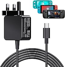 Charger for Switch/Switch Lite/Switch OLED, 45W 5V-15V/3A, 20V/2.25A AC Adapter for Switch/Switch Lite/Switch Dock Station, 2.5 Hours Fast Charging switch charger w/5FT Type-C Cable, Power Adapter