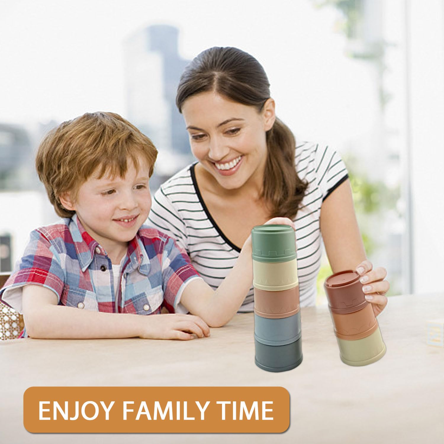 Juguetes Niños Años Cubos Apilables De Madera TOWO 10 Piezas