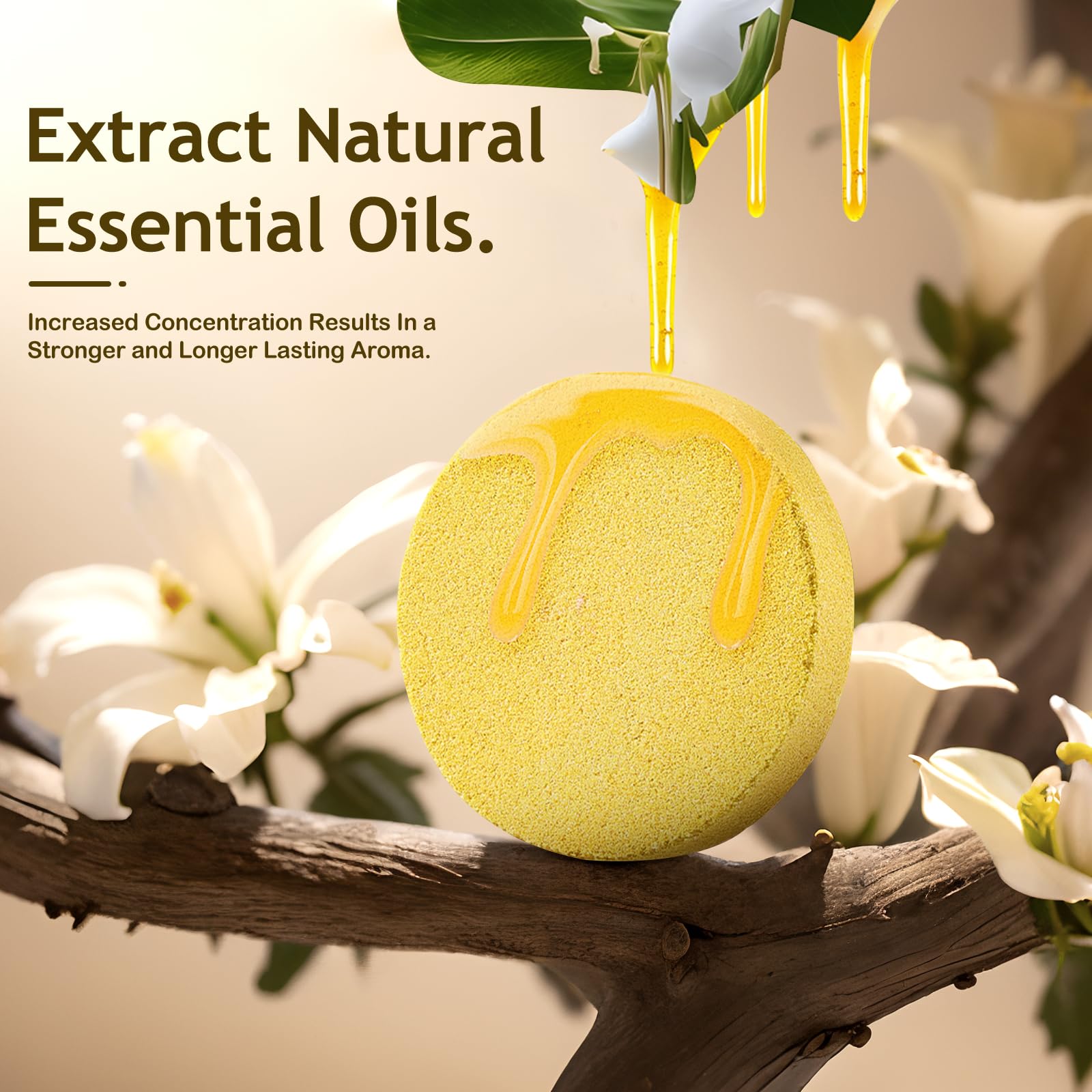 Shower Steamers Aromatherapy 8-Pack Gifts Set - Natural Essential Oil Shower Steamers for Relaxation - Mother's Day, Birthday Presents, Ideal for Stress Relief - Bath Bombs Alternative for Home Spa: A-gold-8pcs