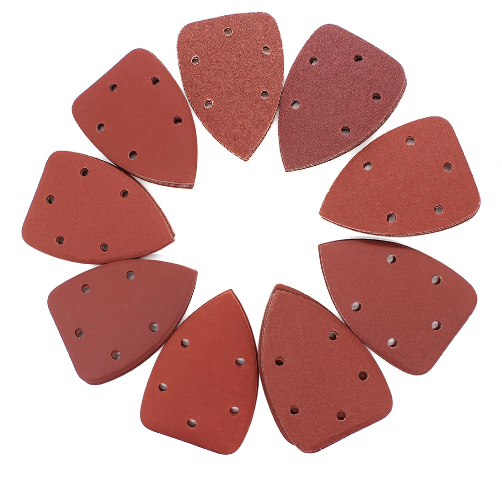 100pcs Carta Vetrata Autoadesiva Triangolare Levigatrice Carta Vetrata Gancio Anello Foglio Abrasivo Dischi Abrasivi Per Lucidatura Grana 40-1000,Grana 60
