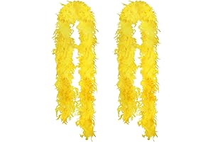 HaiMay Yellow Feather Boa for Vivid Crafts and Electrifying Parties