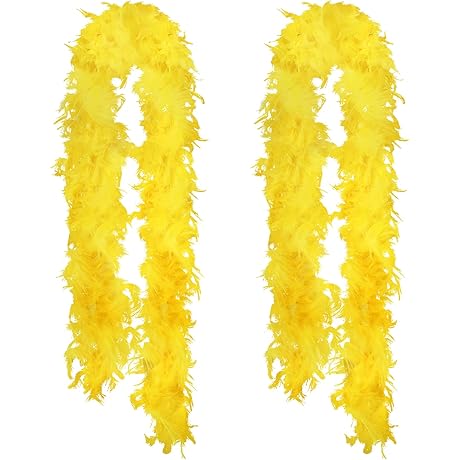 HaiMay Yellow Feather Boa for Vivid Crafts and Electrifying Parties