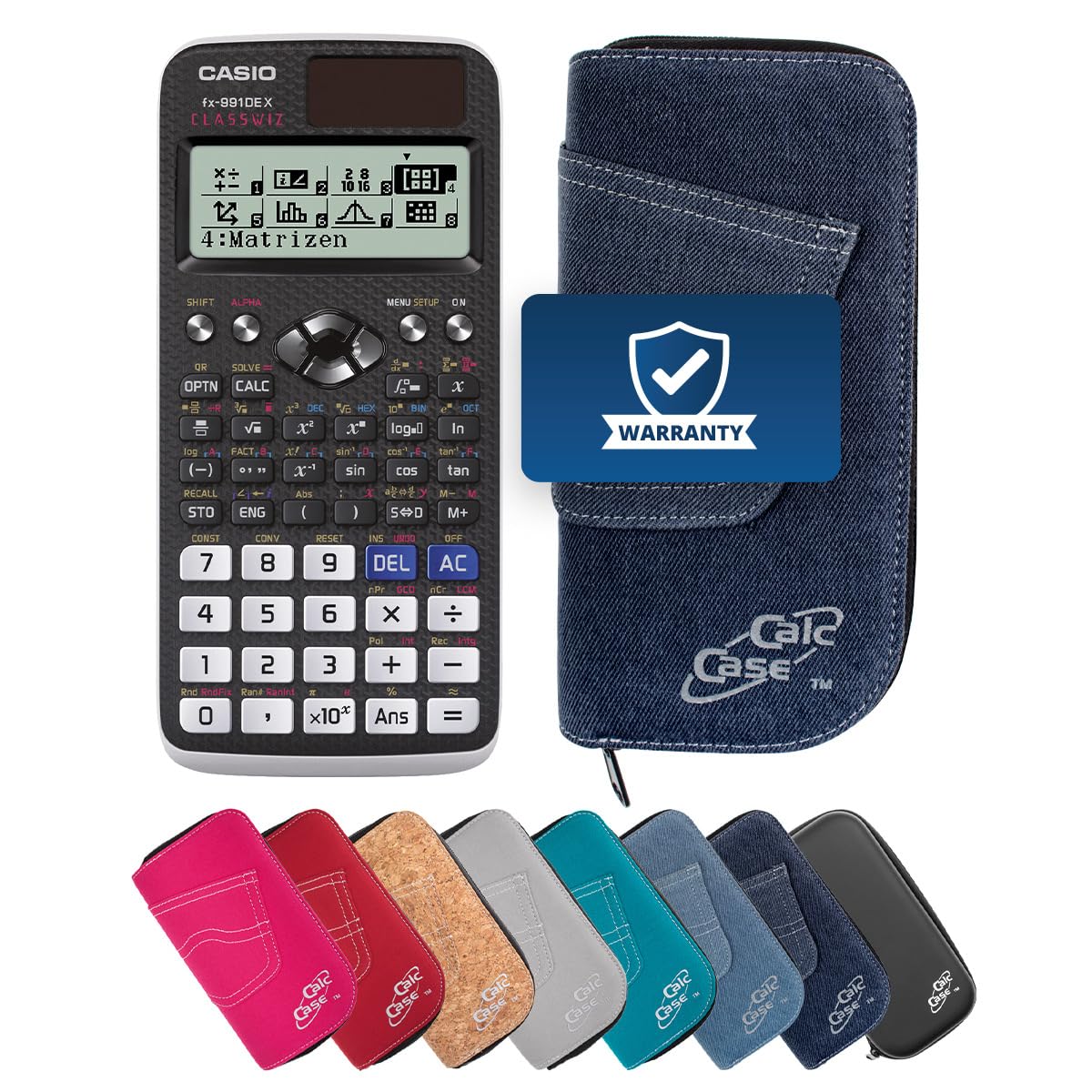 Casio FX-991DE X Schulrechner mit Schutztasche, Wissenschaftlicher Taschenrechner – ideal für Schule, Studium & Prüfung - Basic Set