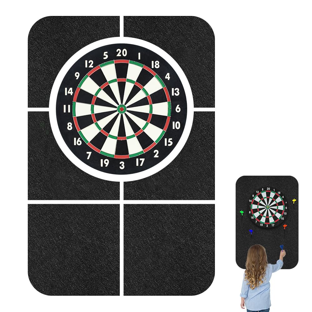 Dart Board Wall Protector, 6 Pcs Felt Dartboard Wall Protection