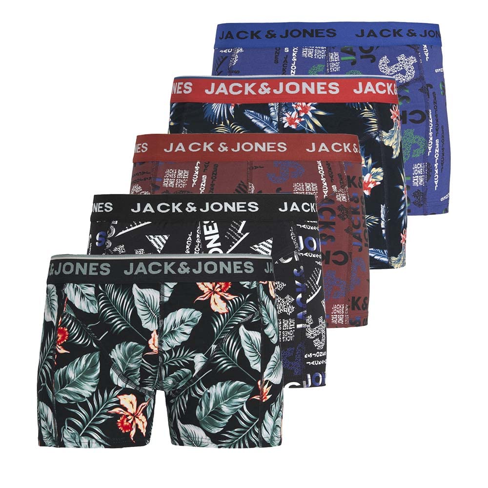 JACK & JONES Herren 5er Pack Boxershorts Mix Unterwäsche Mehrpack,5er Pack #1 Ohne Wäschesack,XL