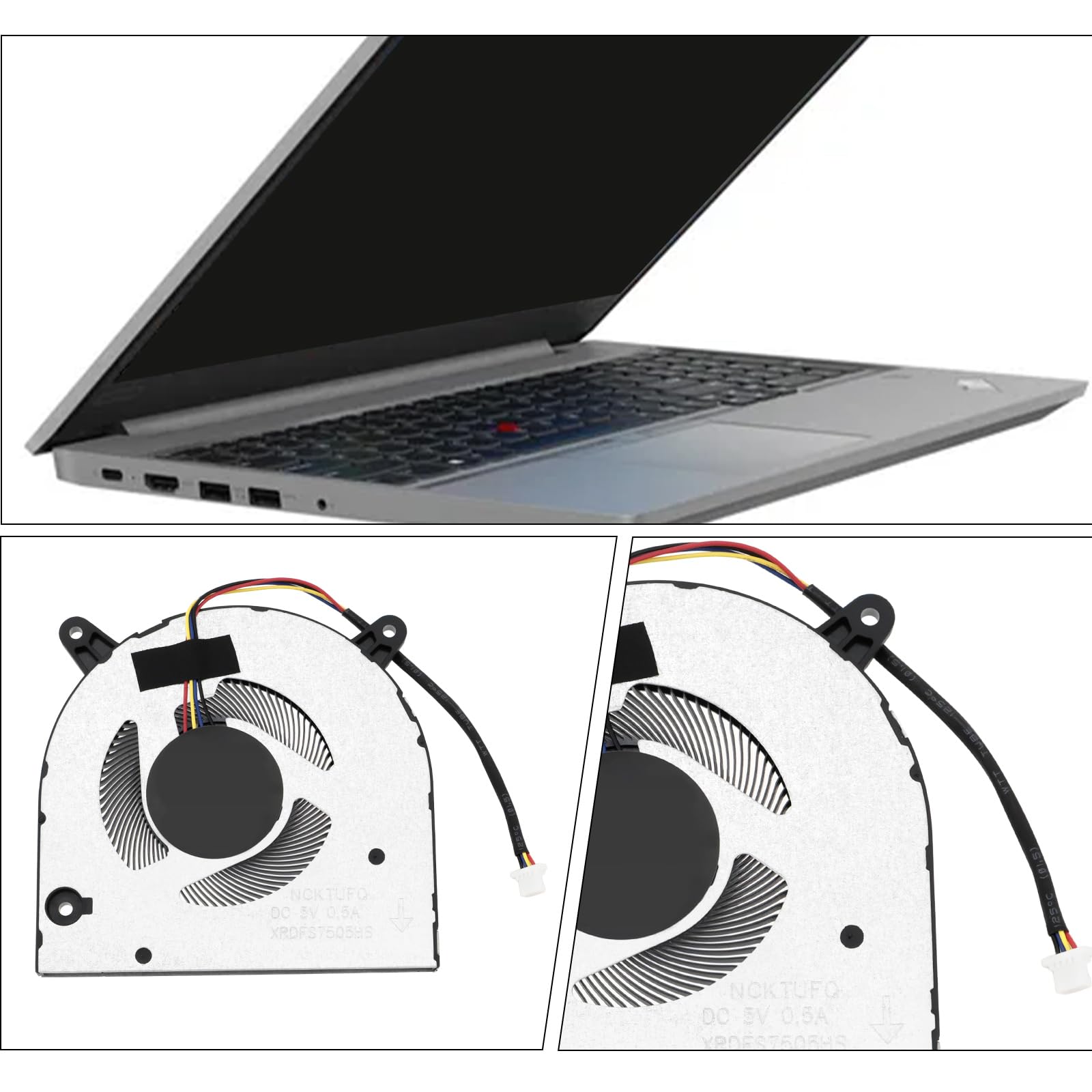 Create idea 1Pc DC5V 0.50A 4-Pin CPU Laptop Ventola di Raffreddamento Del Computer Portatile Radiatore Compatibile con LGA 1155 Socket H2 BF07505H05FP Notebook Dissipatore Parte