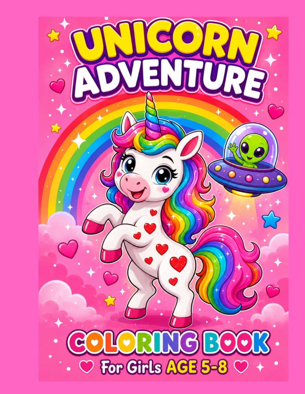 Unicorn Adventure: Unicorn coloring book