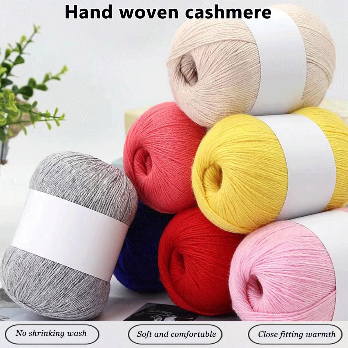 JACOJE Crochet Yarn 1/2/4/6/8/10x50g Acrylic Yarn Knitting Wool Crochet Yarn, Ideal for Beginners, Kids Crafts(S19,6 roll(300g))