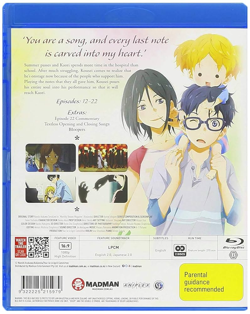 Amazon.co.jp: Your Lie in April Part2 (EP12-22) (Region B