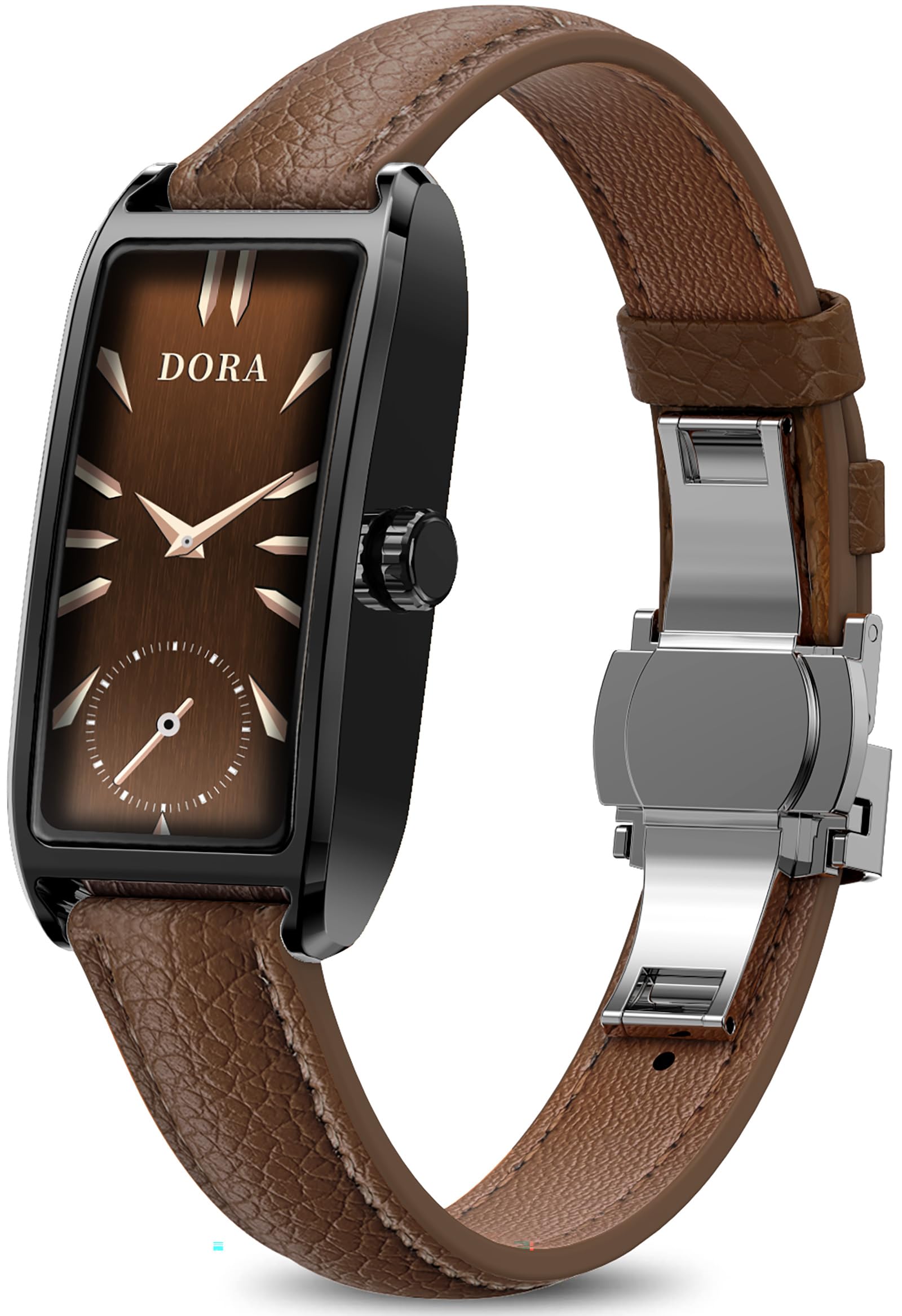 Smartwatch Damen Elegant Dünn Fitnesstracker Eckig Damenuhr 1.13" AMOLED Fitnessuhr Frauen Herzfrequenzmesser Schrittzähler Schlafanalyse Menstruationszyklus Pulsuhr Gold IP68 Wasserdicht Sportuhr