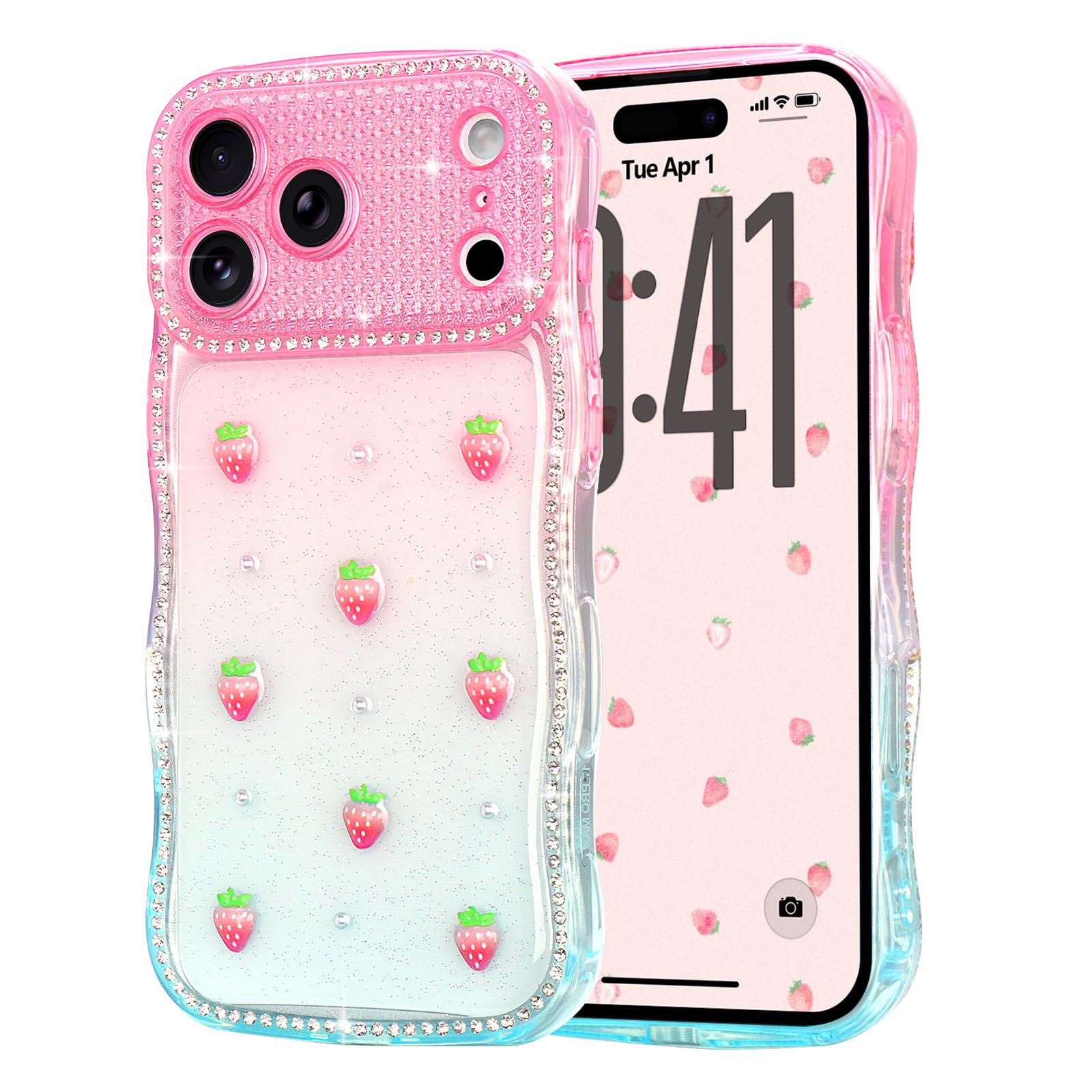 Amazon.co.jp: LAPOPNUT iPhone 17 Pro用 ケース 半透明 ラメ うねうね
