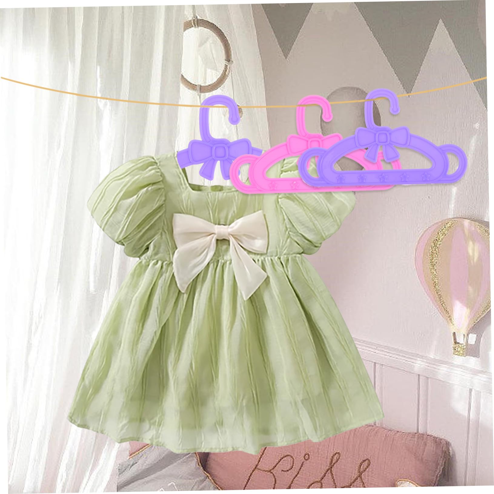 NOLITOY Accesorios para Muñecas para Ropa de Muñecas de Juguete 15 Perchas de Plástico Ideales para Habitación Infantil y Ocasiones Obsequios