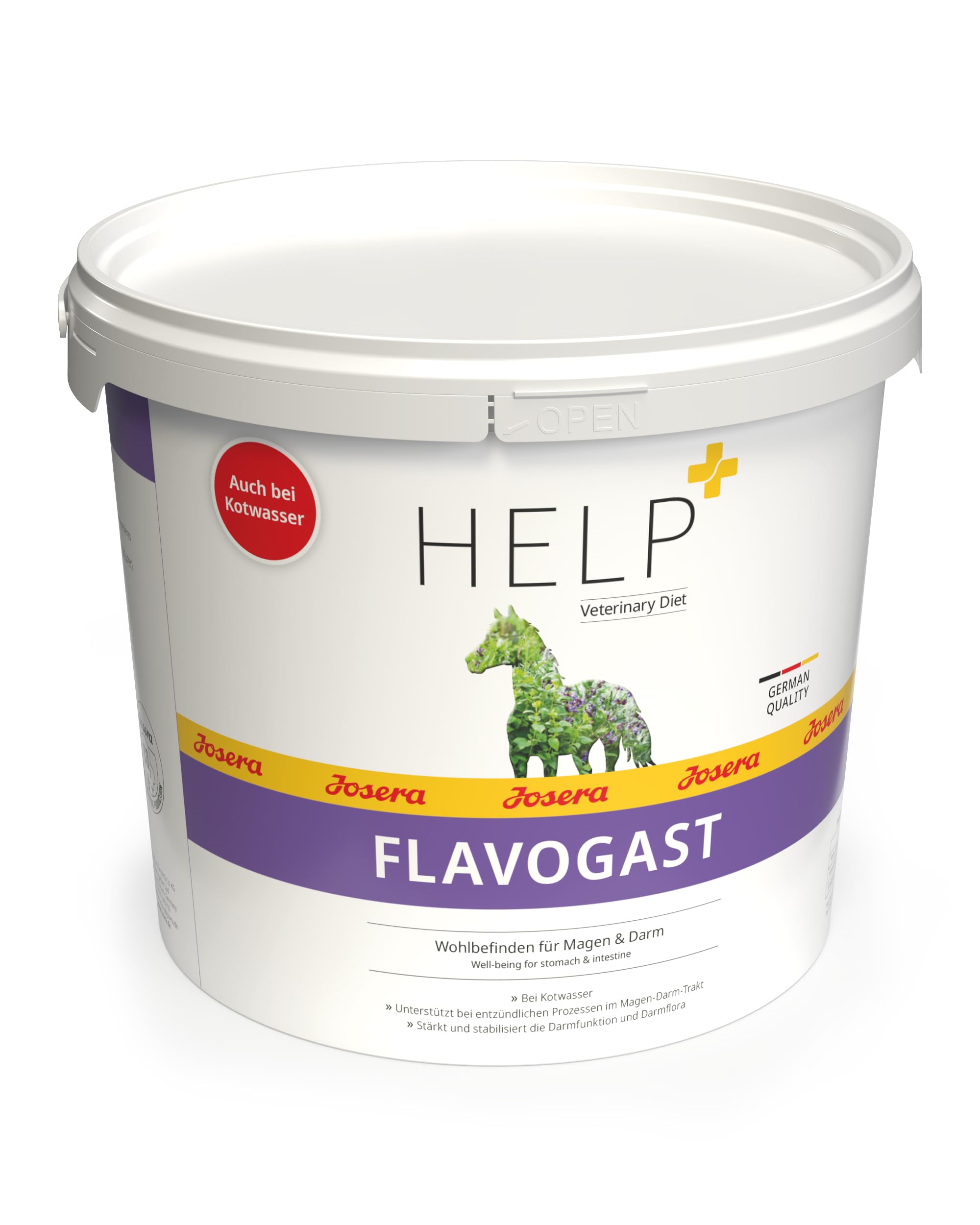 JOSERA Help DarmRelax – FlavoGast | 3kg | Zusatzfutter für Pferde | Pferd | Premium Pferdefutter mit EquiFlavin® für empfindliche Pferde | Wohlbefinden für Magen & Darm | gute Dosierbarkeit