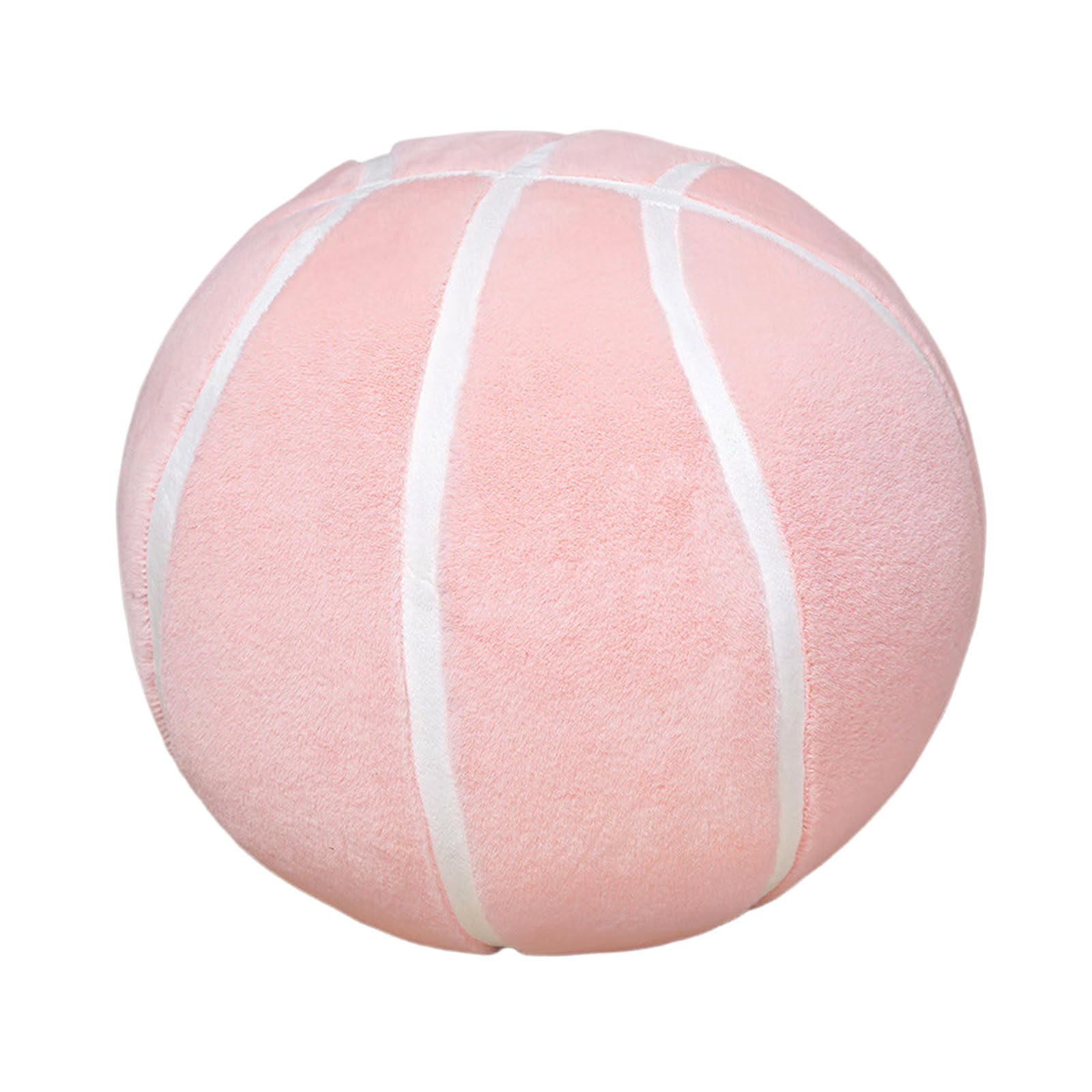 ZEPFJHE Realistic Basketball Themed Round Cushion with PP Cotton Filling Fleece Stuffed Throw Pillow for Living Room Bedroom Basketball Fleece Pillow