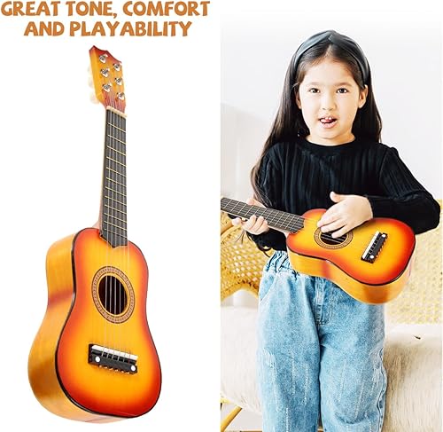 Miniatura 6 de Compacta y portátil guitarra acústica clásica de 21 pulgadas, la guitarra de madera de tamaño pequeño para principiantes, niños, adolescentes y