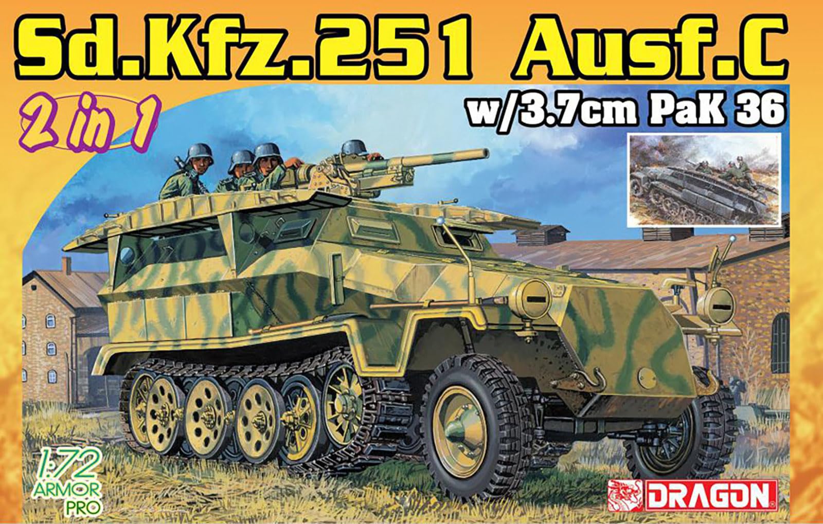 Amazon | ドラゴン 1/72 第二次世界大戦 ドイツ軍 Sd.Kfz.251 Ausf.C w