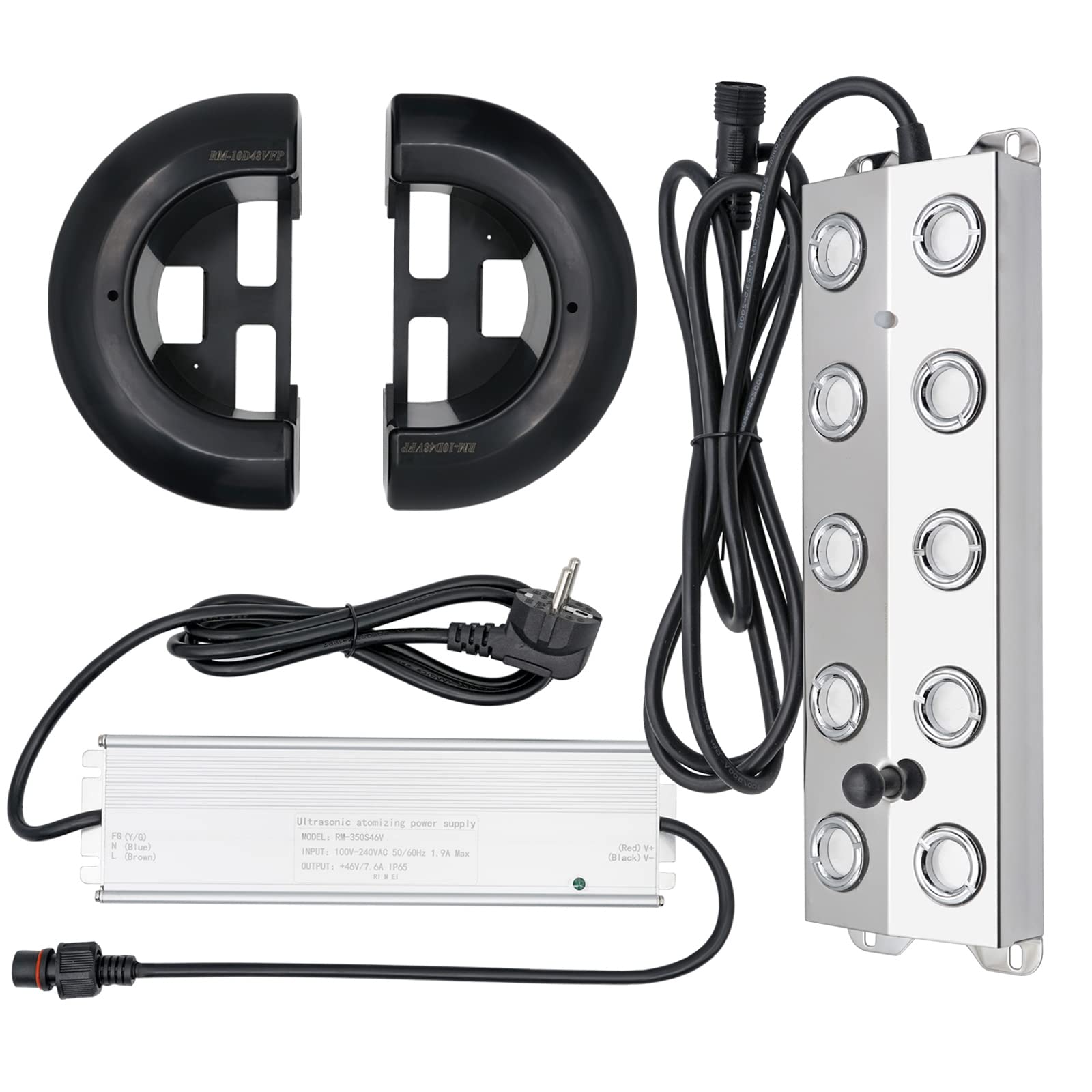 Nebelmacher 10 Kopf 7L/H Ultraschall Nebelgerät 350W Wasserdichtes Netzteil
