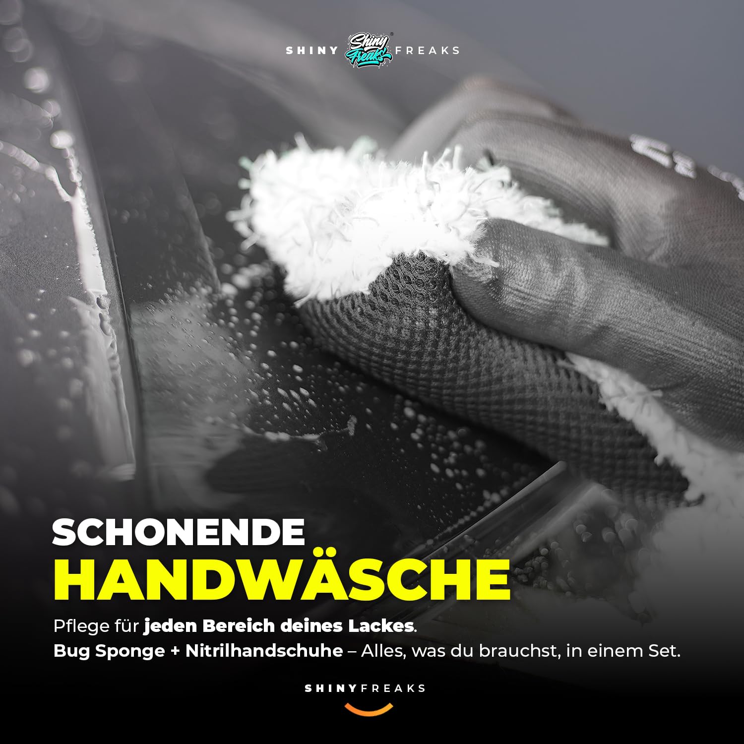 Insektenentferner Set: SONAX InsektenStar 750ml + Insektenschwamm + Handschuhe –Insektenentferner löst schnell & schonend selbst hartnäckige & angetrocknete Insektenverschmutzungen