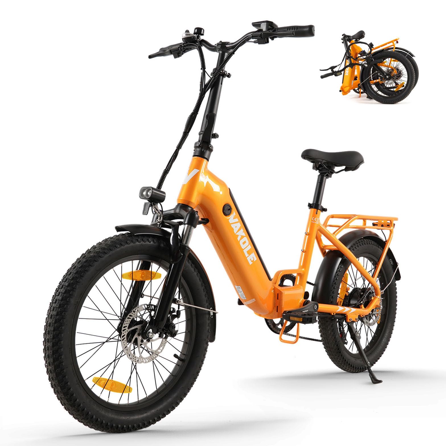 VAKOLE VT4 folding electric bike with rider