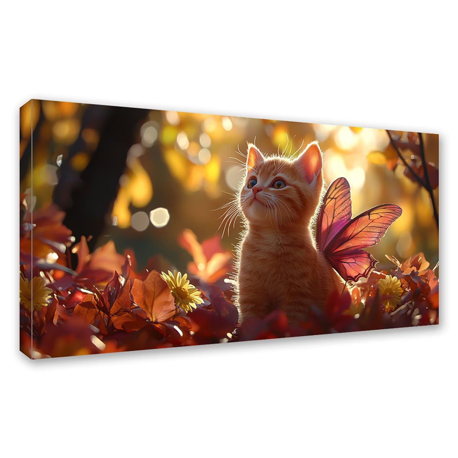Diamond Painting Grande 180x90cm Gato Diamond Painting Adultos, DIY Mariposa Pintura de Diamante Manualidades Adultos, 5D Cuadrado Rhinestone Bordado Punto de Cruz para Home Decoration Regalo 0J-93