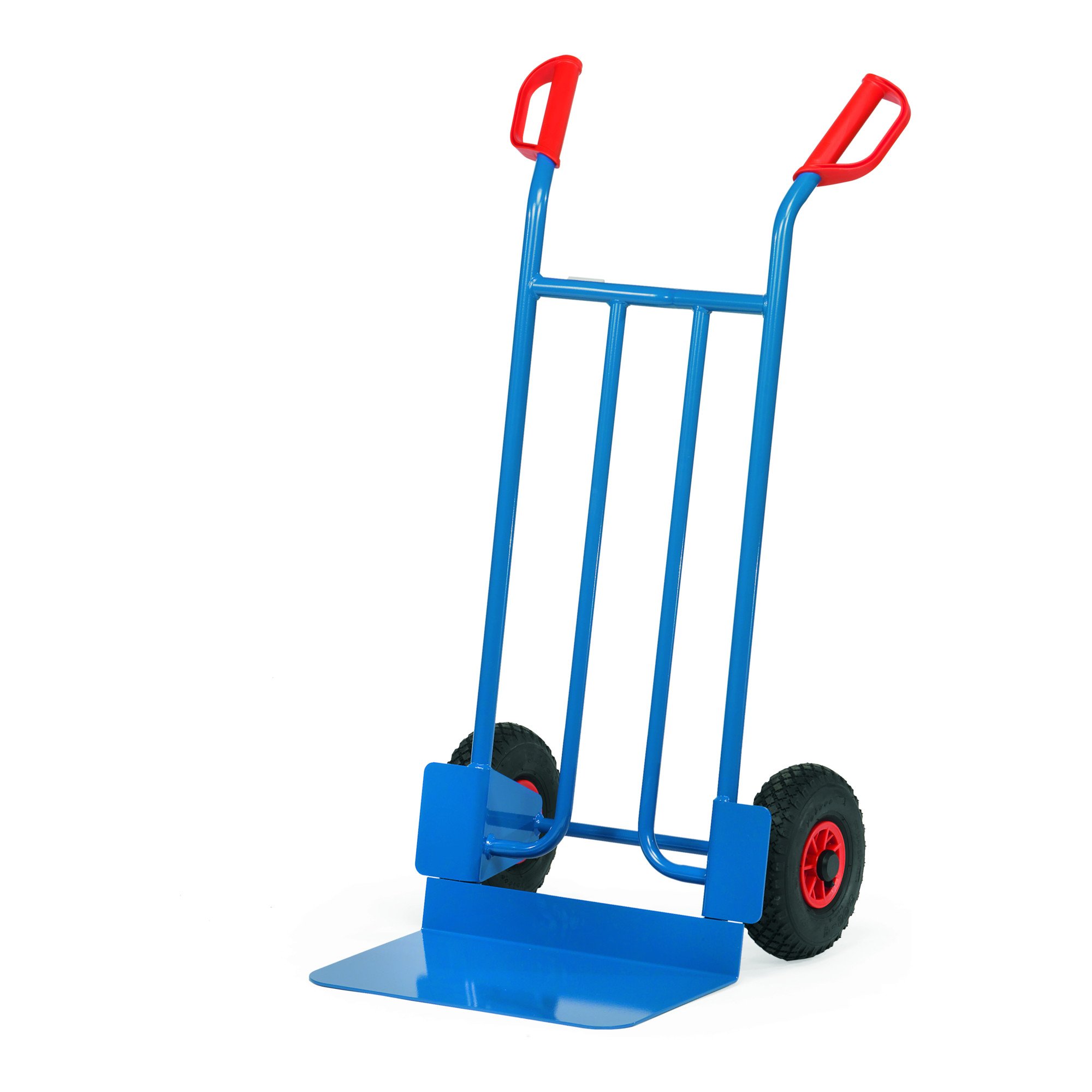 Fetra Stahlrohrkarre, Traglast 250 kg, Schaufel, Luftbereifung, 1 Stück, 1150 x 620 mm, blau, B1116L