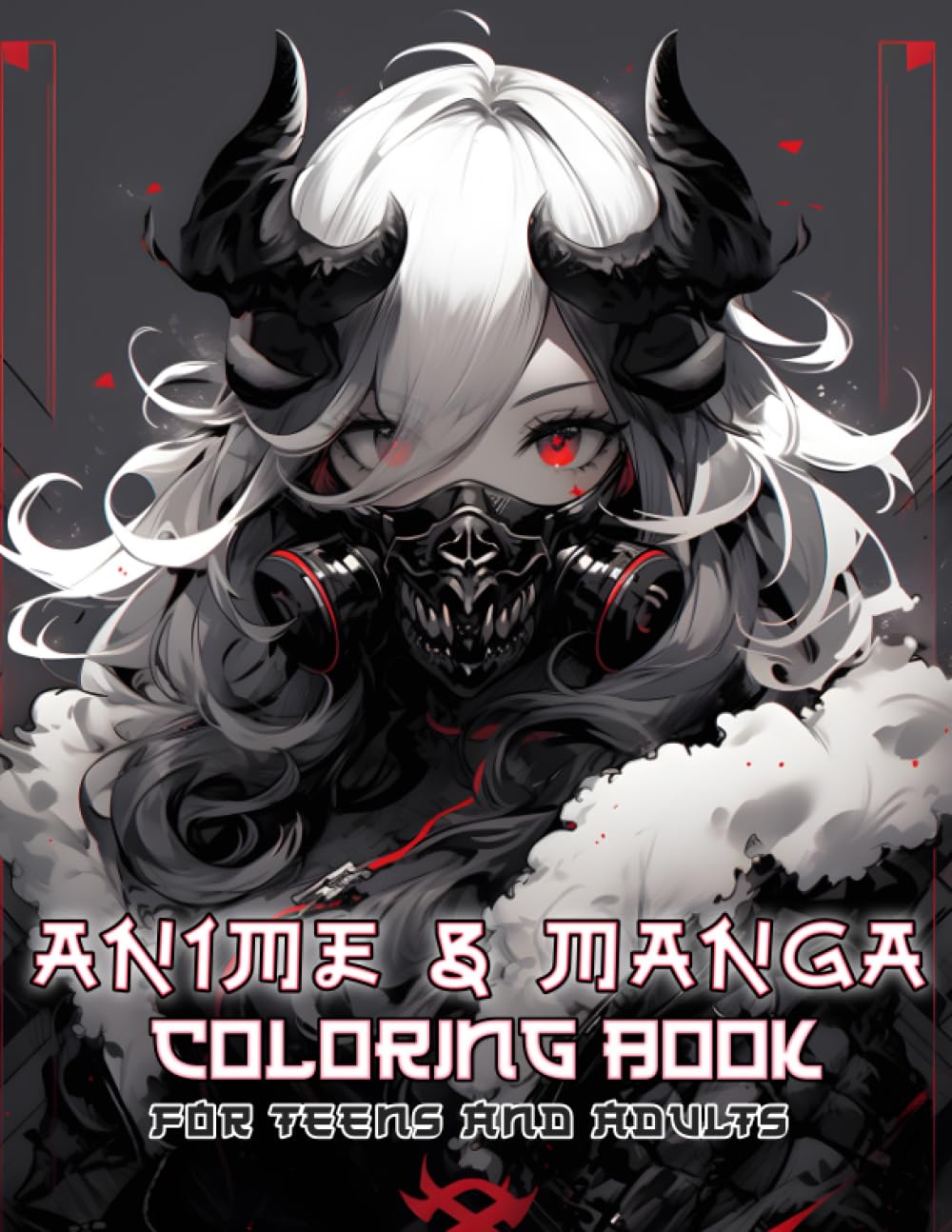 Anime and Manga Coloring Book for Teens and Adults: Dive into the delightful realm of Japanese portrait standing next to dragons, snakes, lion, ... artwork designed for teenagers alike.