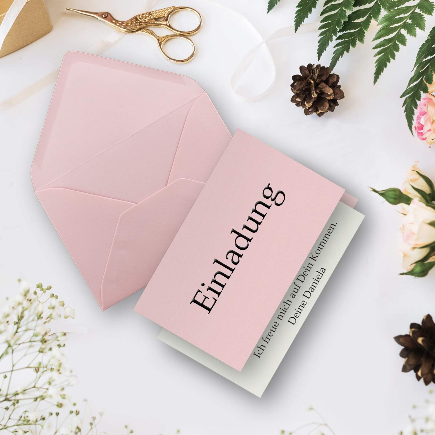 FarbenFroh by GUSTAV NEUSER 10x folding card set DIN A6/C6 with envelopes in pink, including insert, 14.8 x 10.5 cm - Image 2