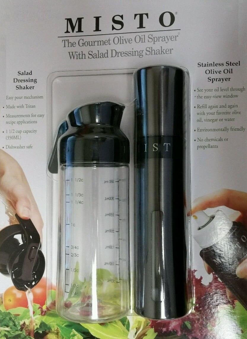 Misto Oil Sprayer & Salad Dressing Shaker-Gray