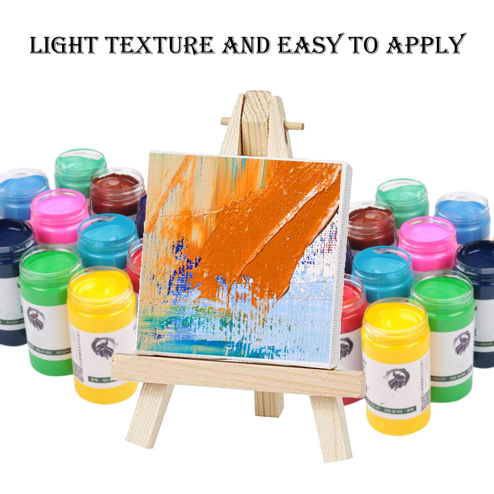 15 x 15 cm Leinwand Set, 6 Stück Baumwolle Leinwände zum Malen, Weiß, für Öl- und Acrylmalerei