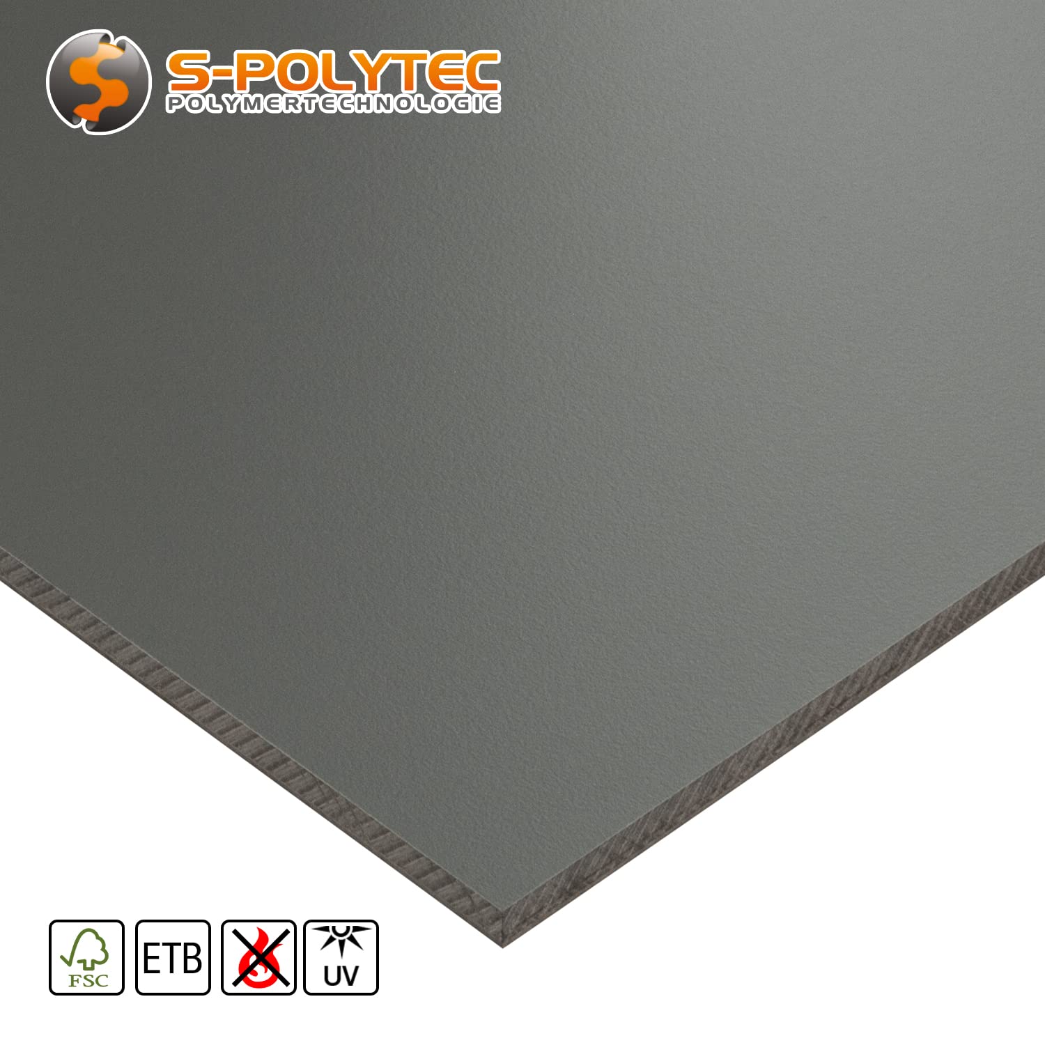 HPL Platte wetterfest | Fassadenplatte, Balkonplatte, Schichtstoffplatten | in 6mm, 8mm | VERSCHIEDENE FORMATE | TOP QUALITÄT MADE IN GERMANY (2 Stück | 20x30cm (6mm Stärke), Staubgrau Ral7037)