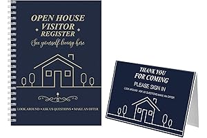 2-Piece Stylish Open House Sign-In Book