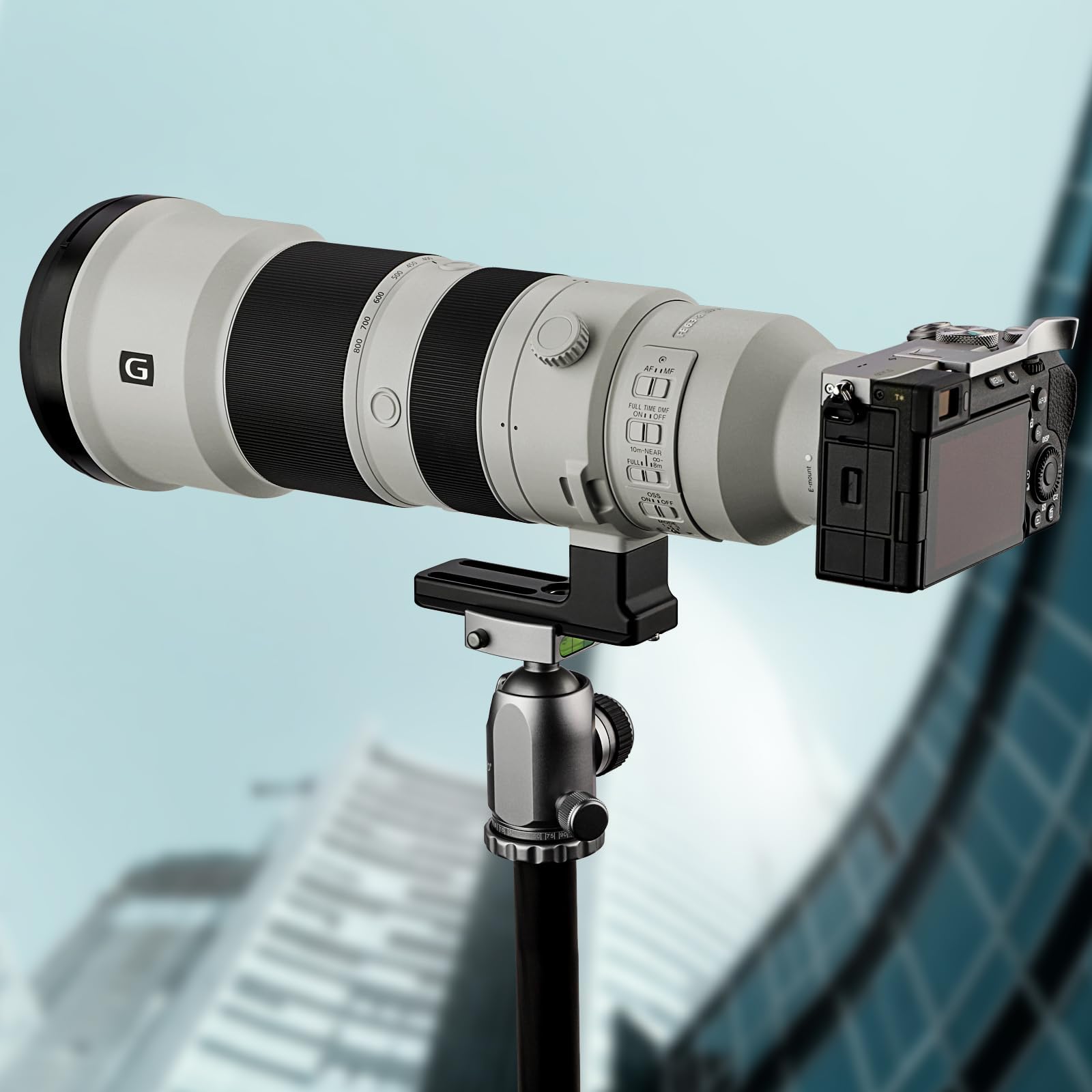 Haoge LF-S480 Pied de rechange pour monture d'objectif Sony FE 400-800 mm f/6.3-8 G OSS Objectif 400 800 Plaque de support à dégagement rapide intégrée Type Arca