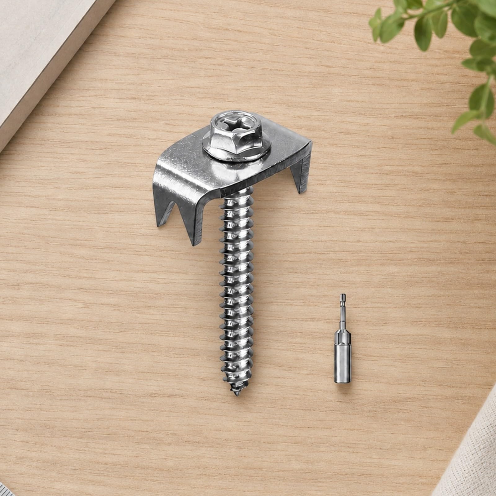harayaa 50 Piezas Fijador Cerca con Tornillo con Filete Autorroscante Fijador Cerca Adaptador Hexagonal Versátil para Granjas