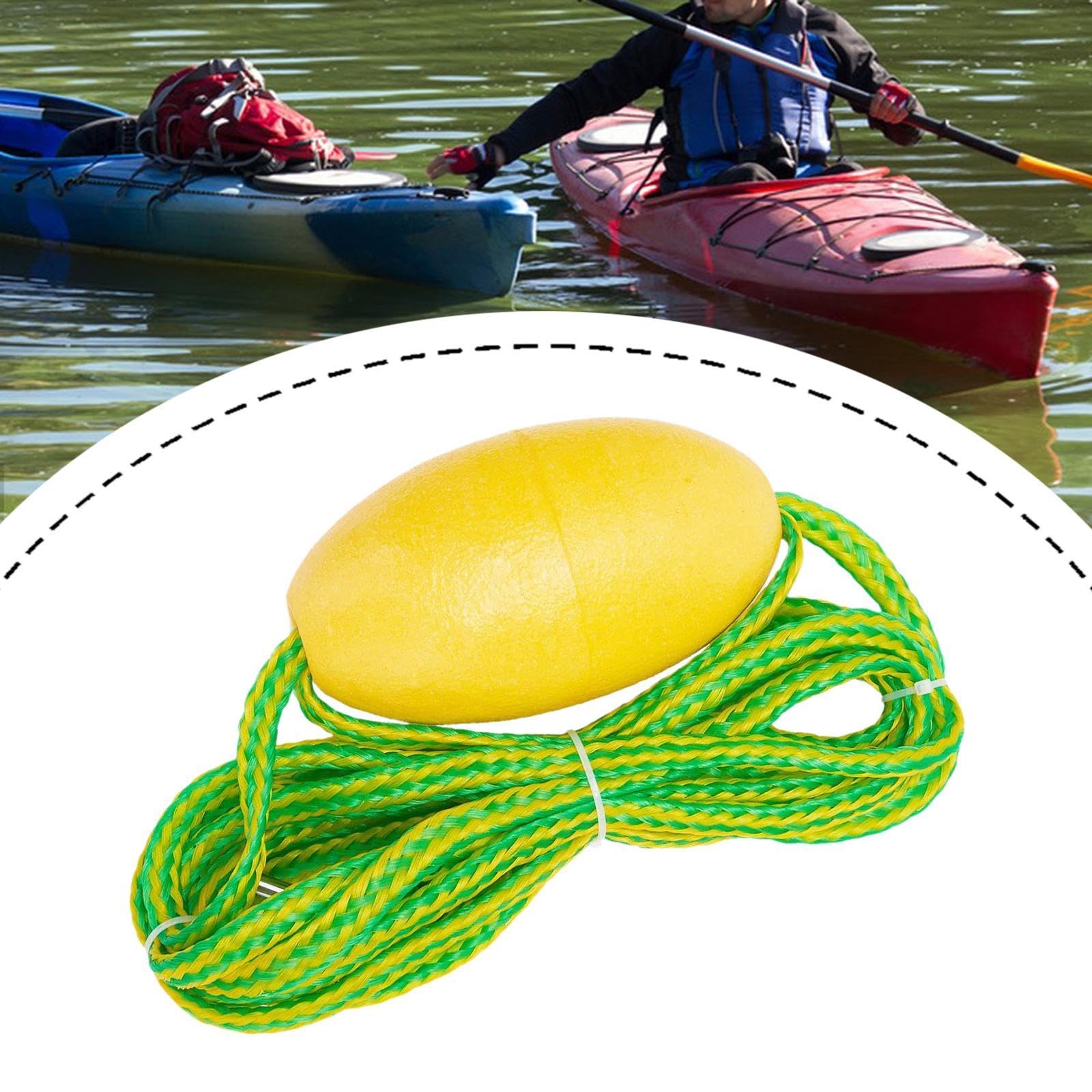 Harilla Corde Flottante pour Kayak, Ligne de remorquage pour, Corde d'ancrage pour Bateau de pêche, Accessoires avec Clip, Cordes de remorquage, 20 Pieds