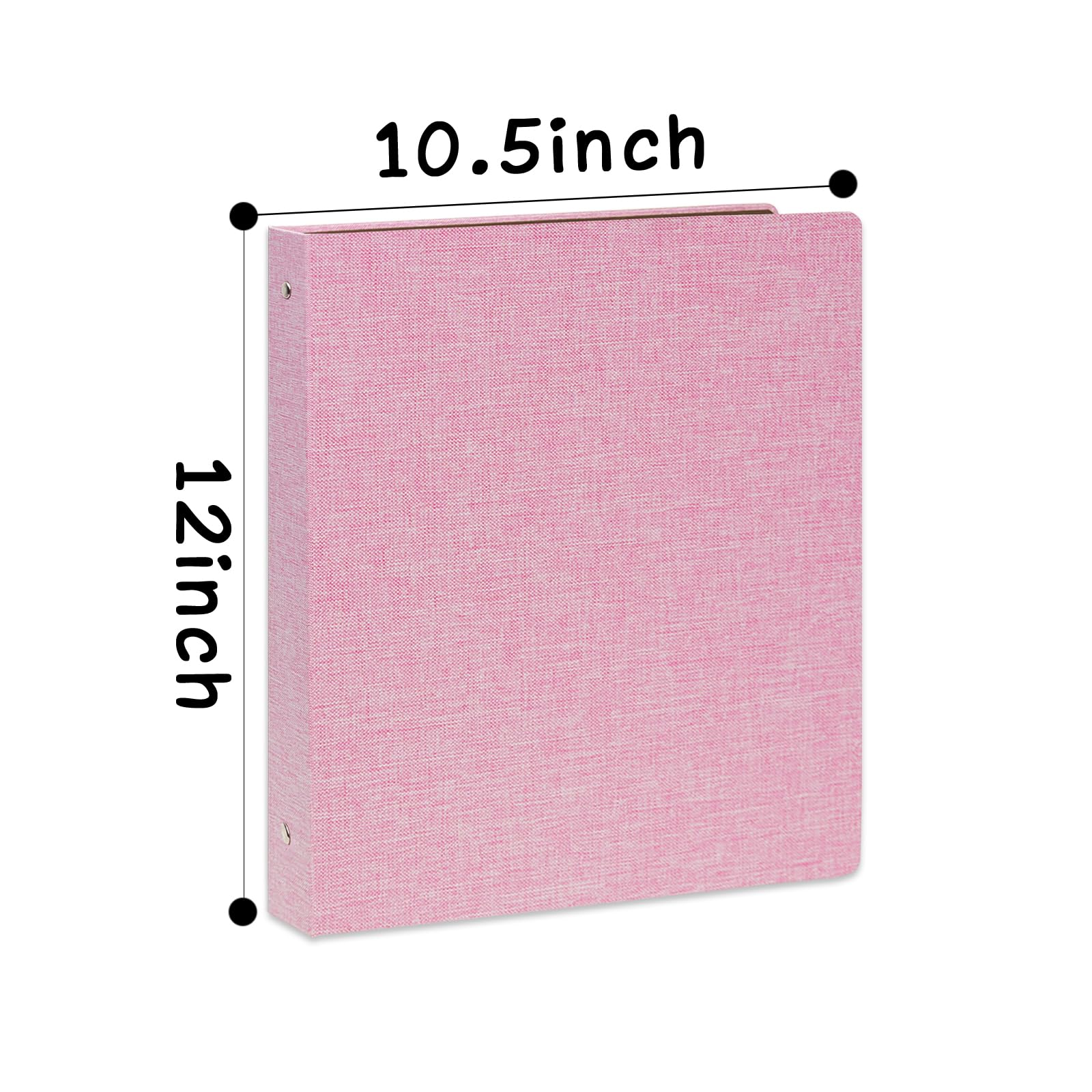 Raccoglitore a 3 anelli da 2,5 cm per fogli da 21,6 x 27,9 cm, con copertina rigida in lino e 2 tasche interne per l'organizzazione di scuola, lavoro e casa