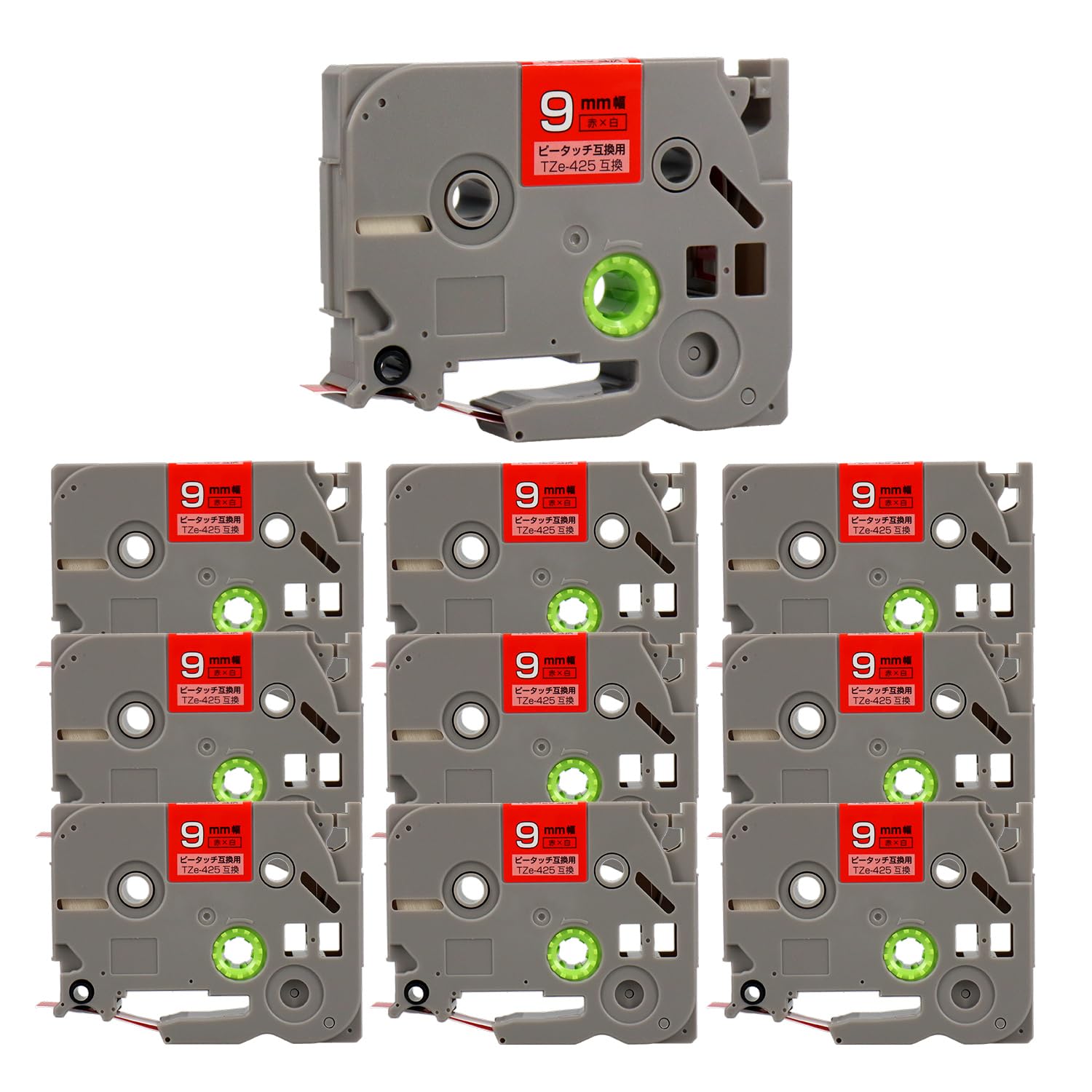 Amazon.co.jp: 【エコスロ】ブラザー用 ピータッチ互換 TZe-425 赤/白  