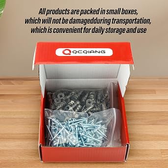 240pcs Zinc Self-Drilling Drywall Anchors, Anchor and Screw Combination with Cross Groove Drill Bit, Heavy Duty Metal Wall Anchors with Self-Tapping Screws