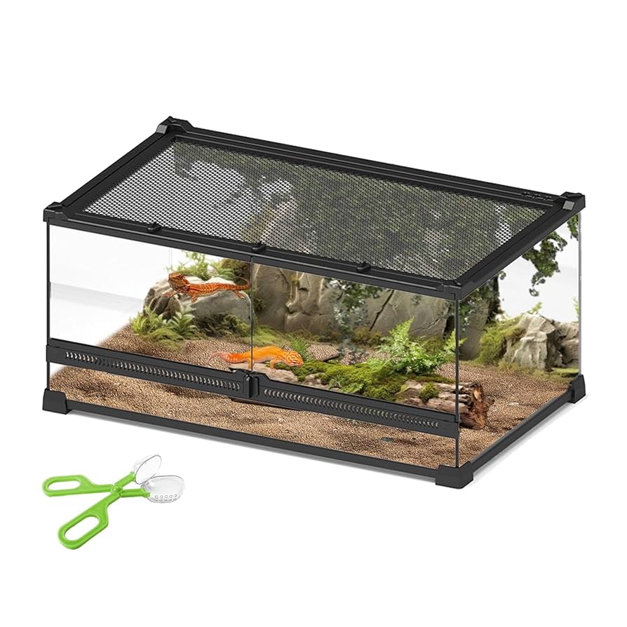 Amazon | AIYOI 爬虫類 ケージ レオパ ケージ グラステラリウム【給餌
