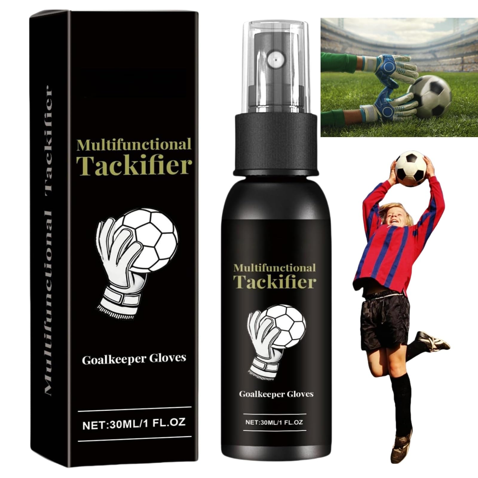 Goalkeeper Glove Glue & Grip Companion | Non-Sticky Anti-Slip Hand Grip Spray for Football Gloves | Enhanced Grip Spray for Soccer, Baseball, Rugby & More, Efficient and Safe