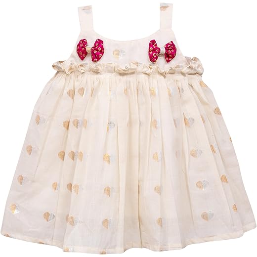 Newborn Baby Girl Cotton Frock - Hearts