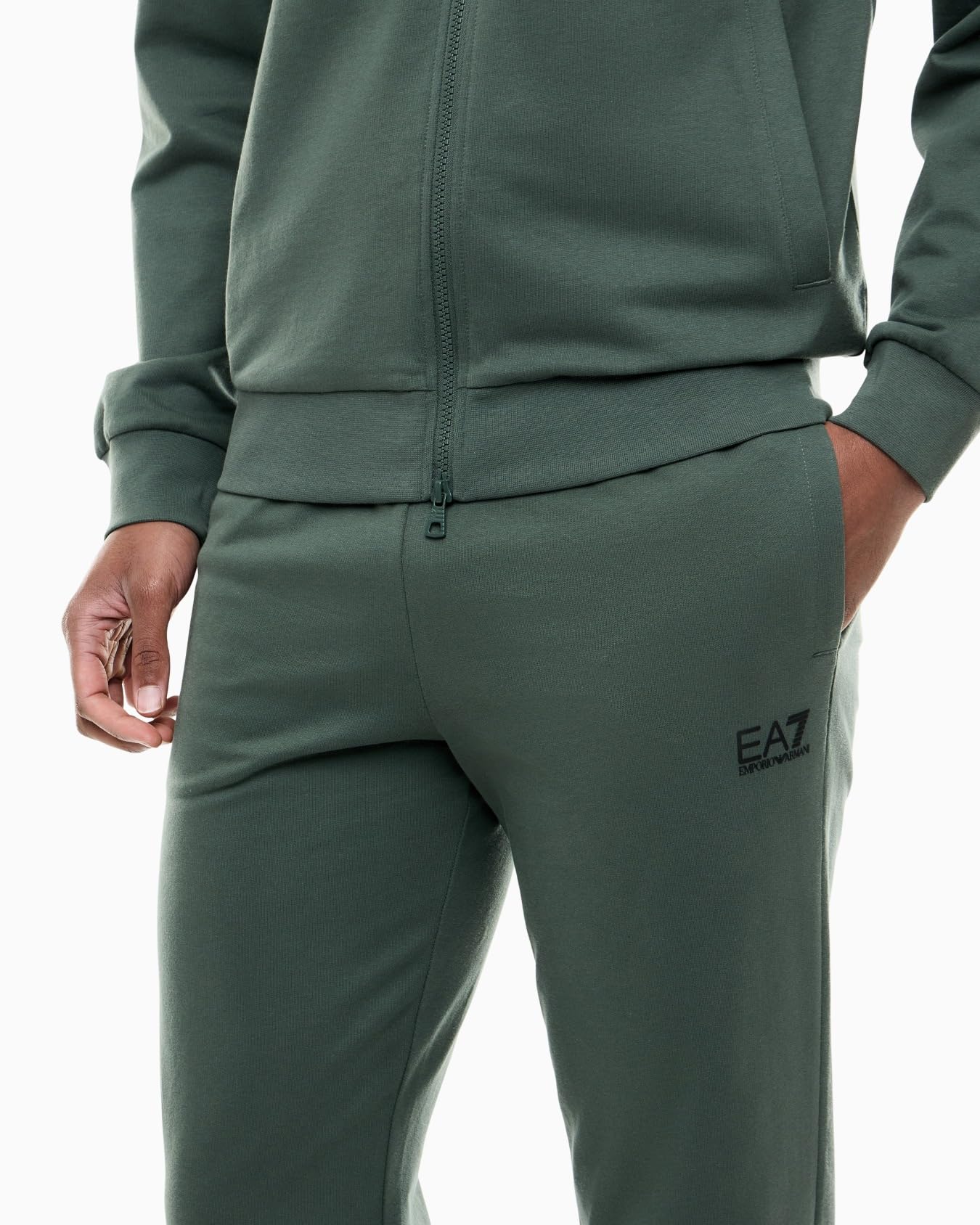 Emporio Armani EA7 Tuta Estiva da Uomo Core Identity in Cotone Garzato, 8NPV60