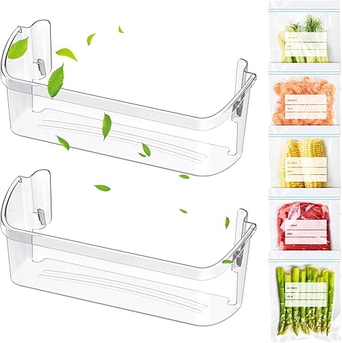 Paquete de 2 estantes de repuesto para puerta de refrigerador 242126602 para Frigidaire, Electrolux refrigerador (derecha) piezas de estantes de