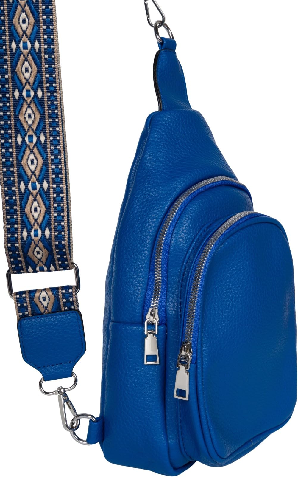 styleBREAKER Femme One Shoulder Sac à dos, bandoulière à motifs géométriques, sac crossbody unicolore, sac à dos de ville, sling bag 02012400