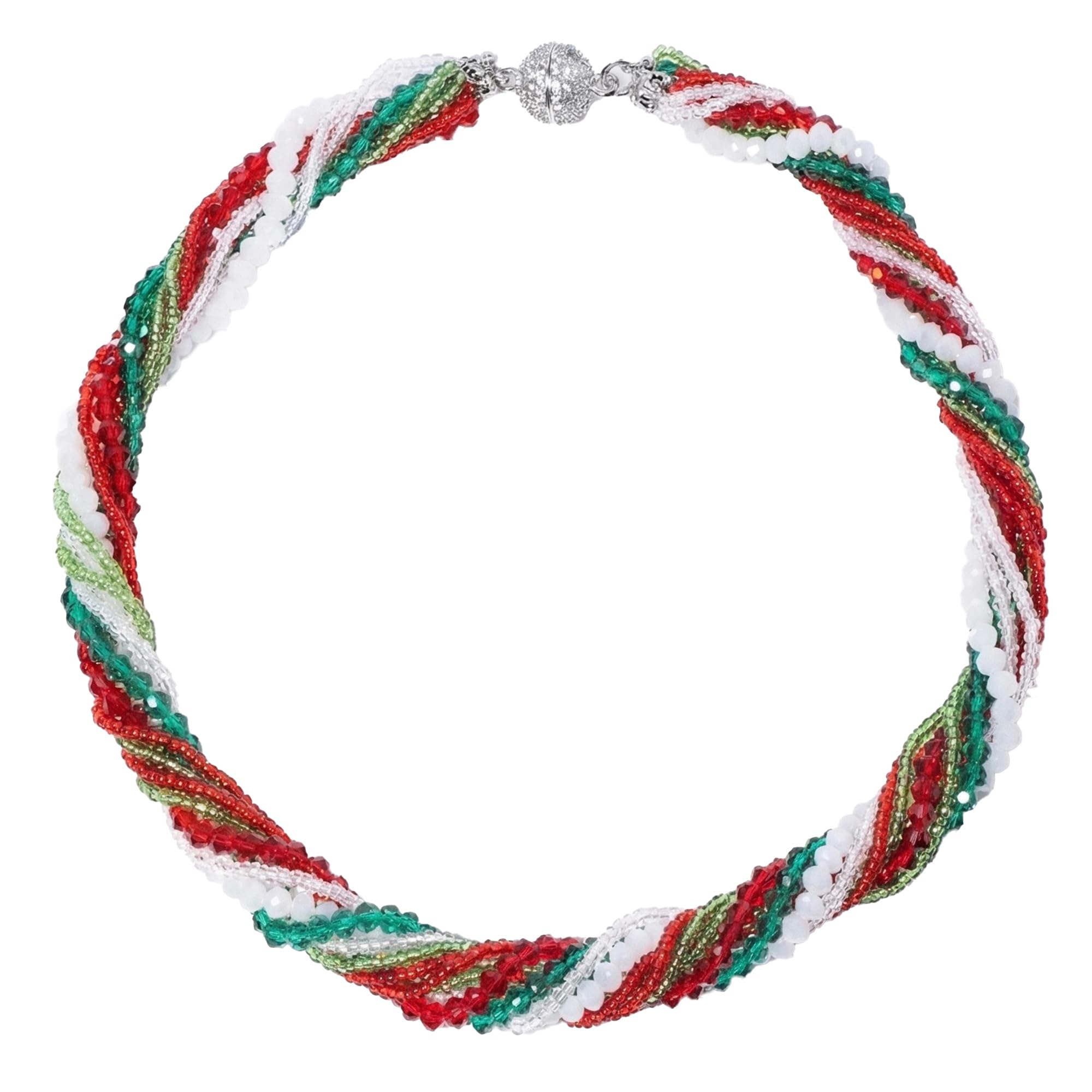 Collar de cristal artificial multicolor pulsera mujer joyería hecha a mano 8