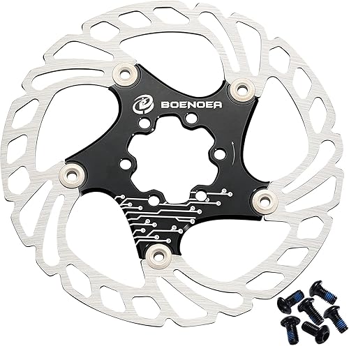 Rotor de freno de disco flotante para bicicleta, 5.512 in, 6.299 in, 7.087 in, 7.992 in, rotores de bicicleta con 6 pernos para bicicleta de